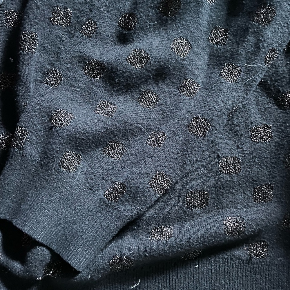 Black Sparkly Polka Dot 2x Cardigan - unbranded